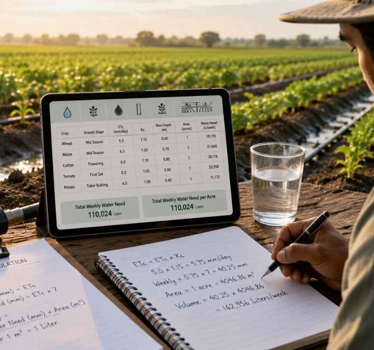 How to Calculate Water Needs Per Crop Per Week