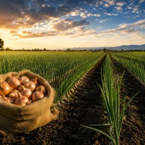 Onion growing